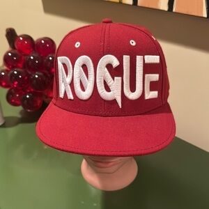 Rogue ⭐️burgundy hat with white embroidery